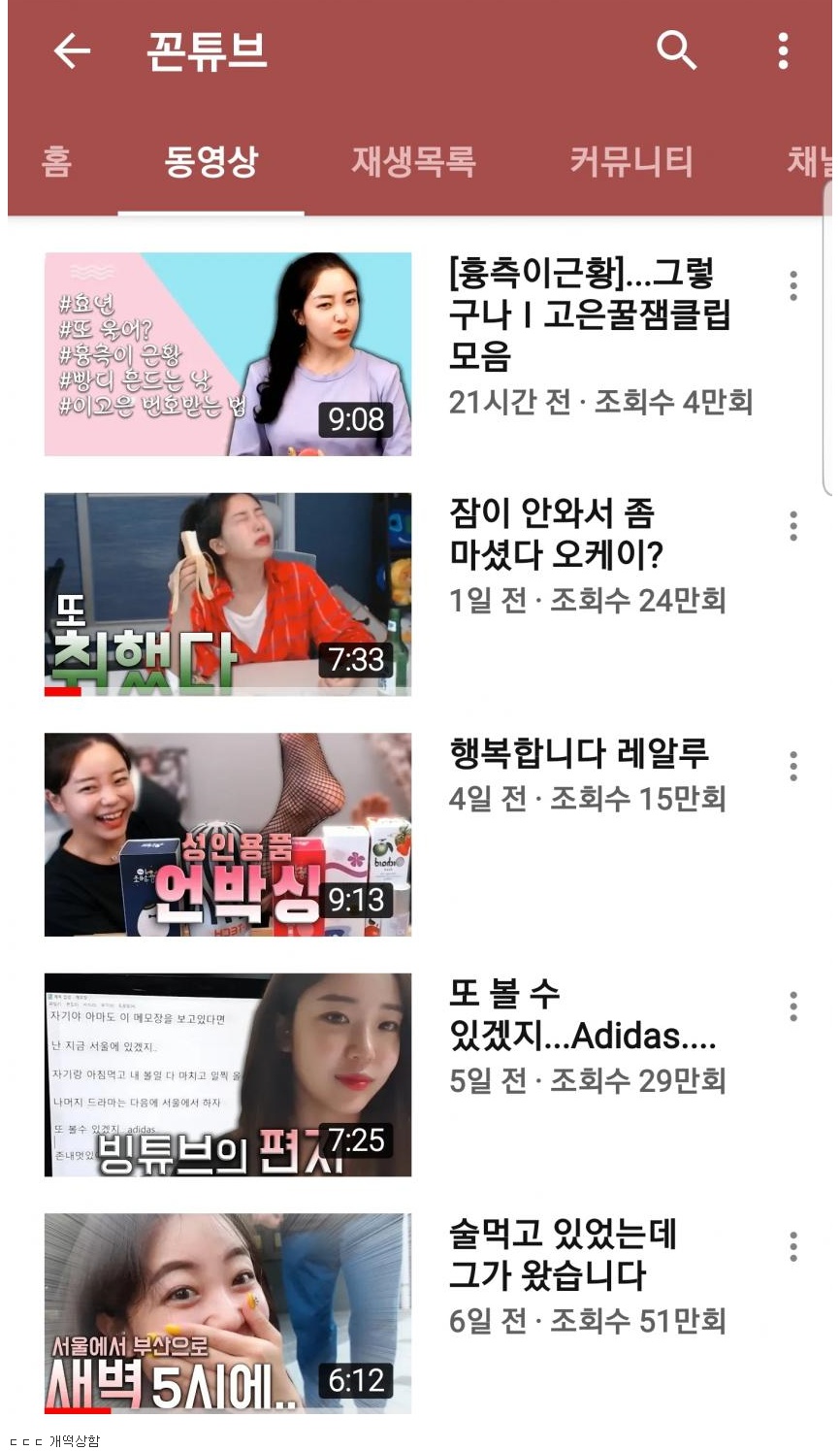 포모스 고은이 유튜브 근황.jpg 고은이 유튜브 근황.jpg