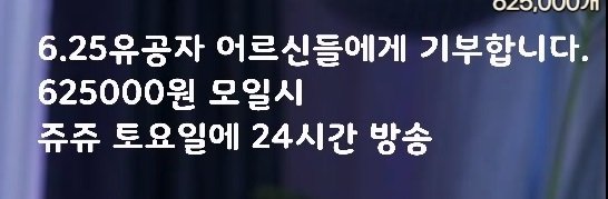 6.25 참전용사를 위해 기부 방송을 진행한 여캠