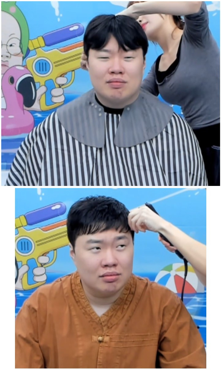송중기 머리스타일로 자른 김봉준 비포&애프터