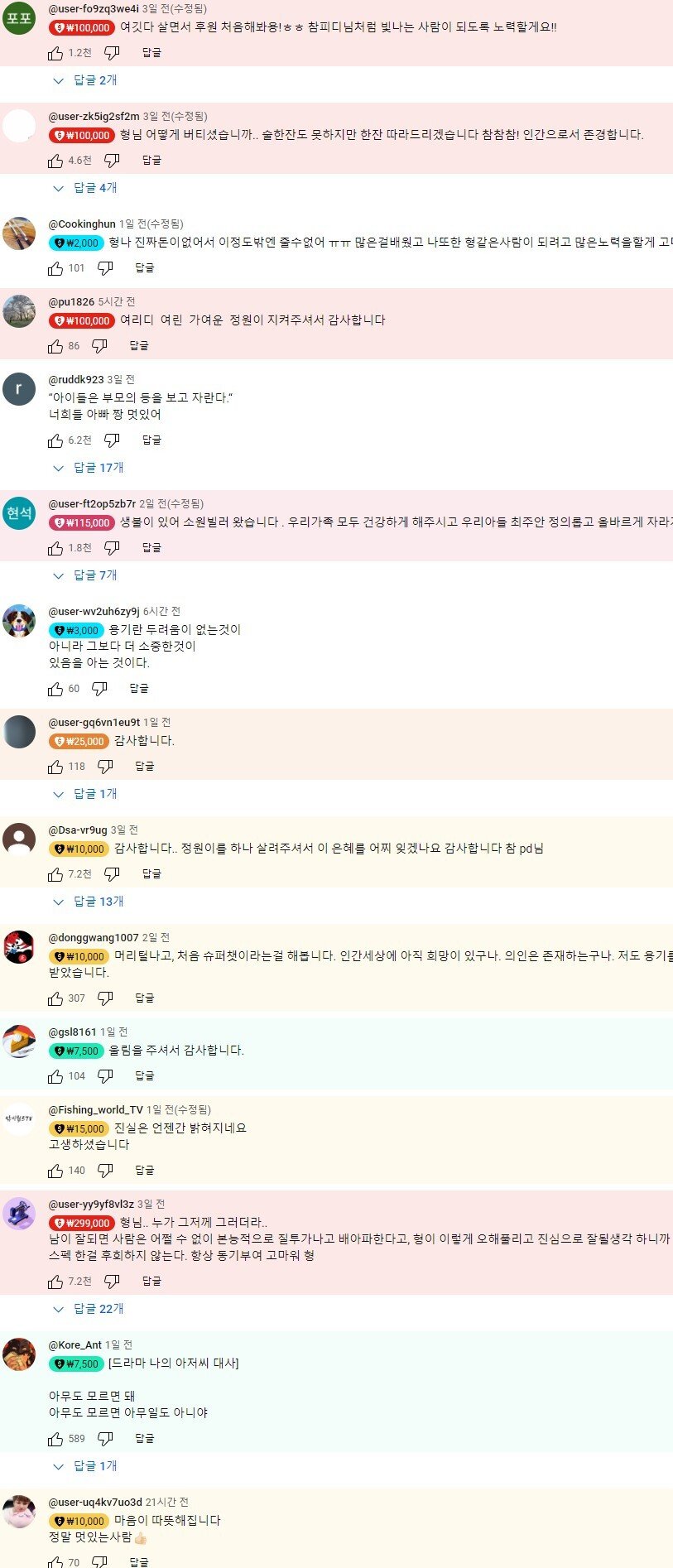 충격적인 쯔양 옹해줬던 참피디 후원상황