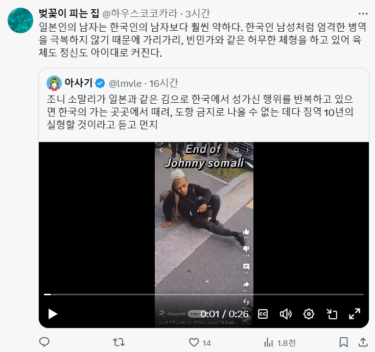 싱글벙글 소말리 폭행.. 일본 반응