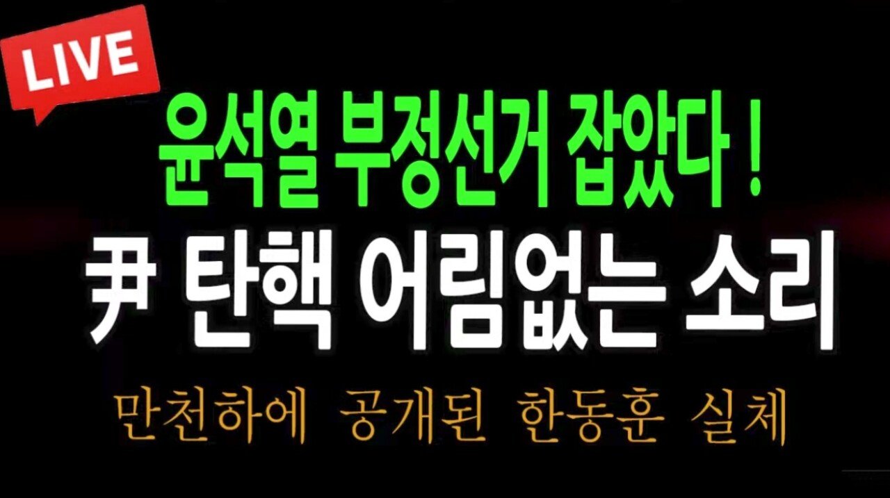 현재 자칭 보수 유튜버들 썸네일 근황 