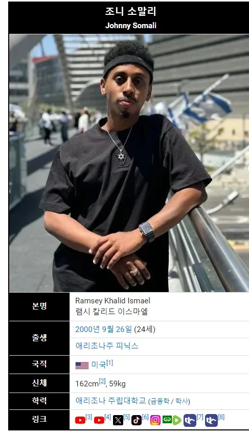 조니 소말리가 흑인이지만 만만한 이유