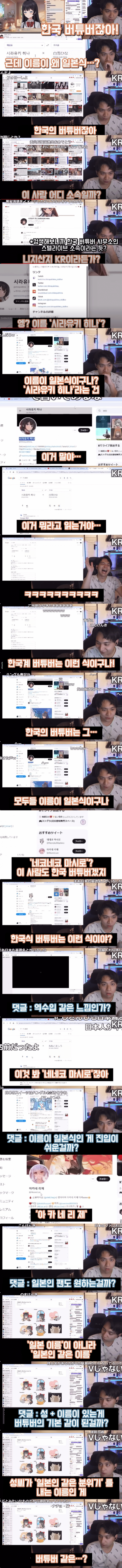 한국 버튜버에 위화감 느끼는 일본남자