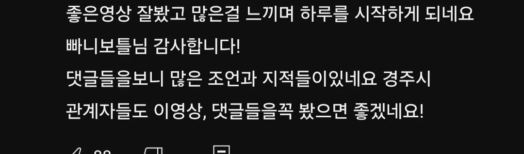 빠니보틀 경주투어 황리단길 상인 리플