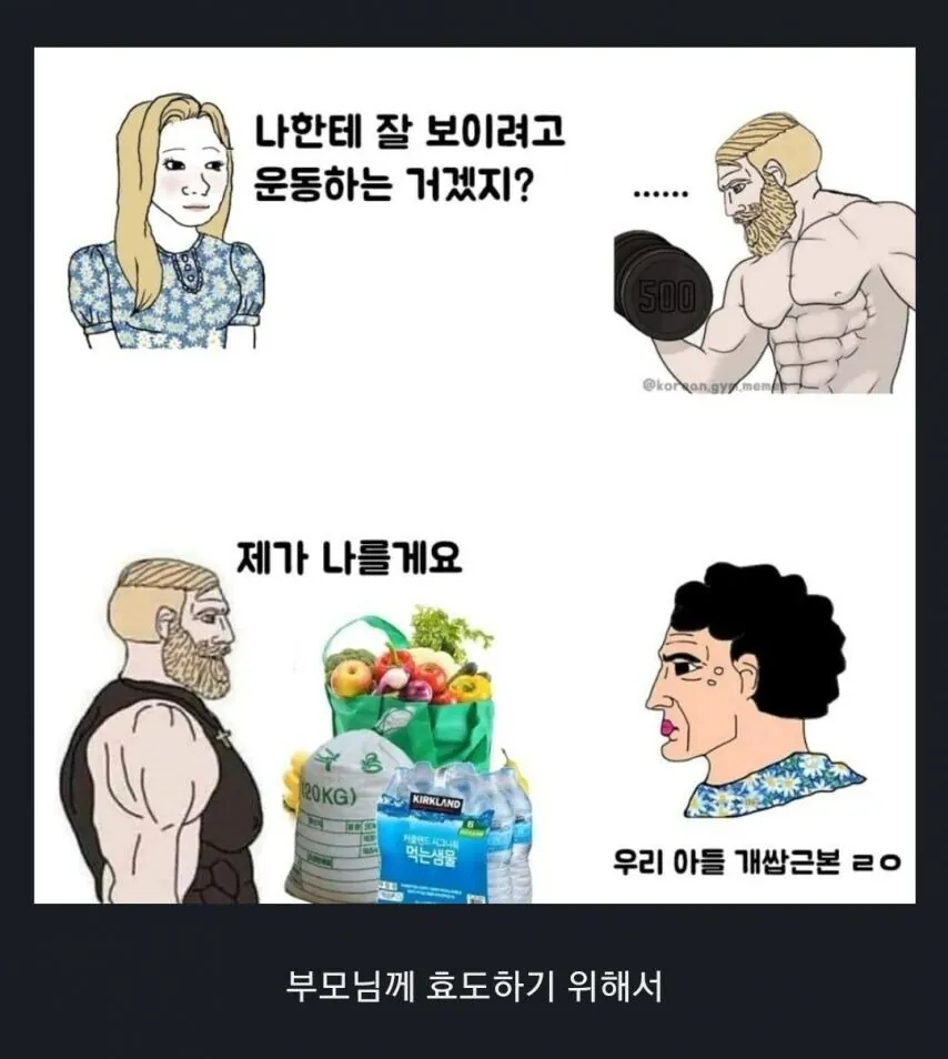 남자가 헬스하는 이유 