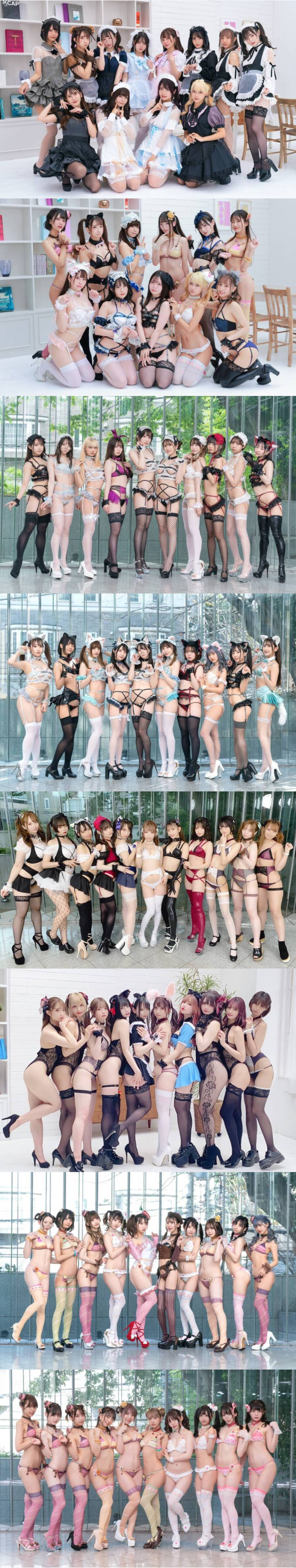 성진국 일본 피팅모델 단체샷