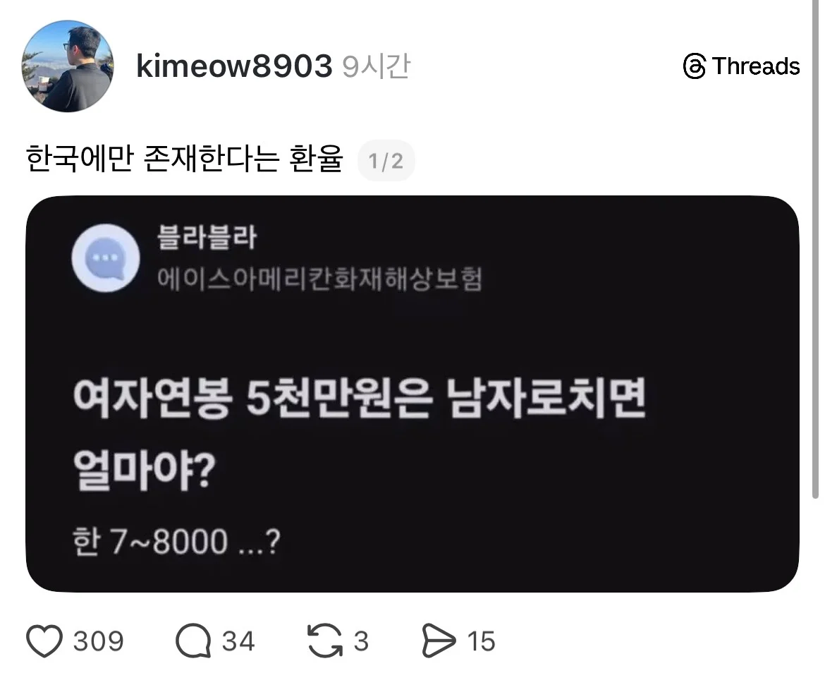 한국에만 존재하는 환율