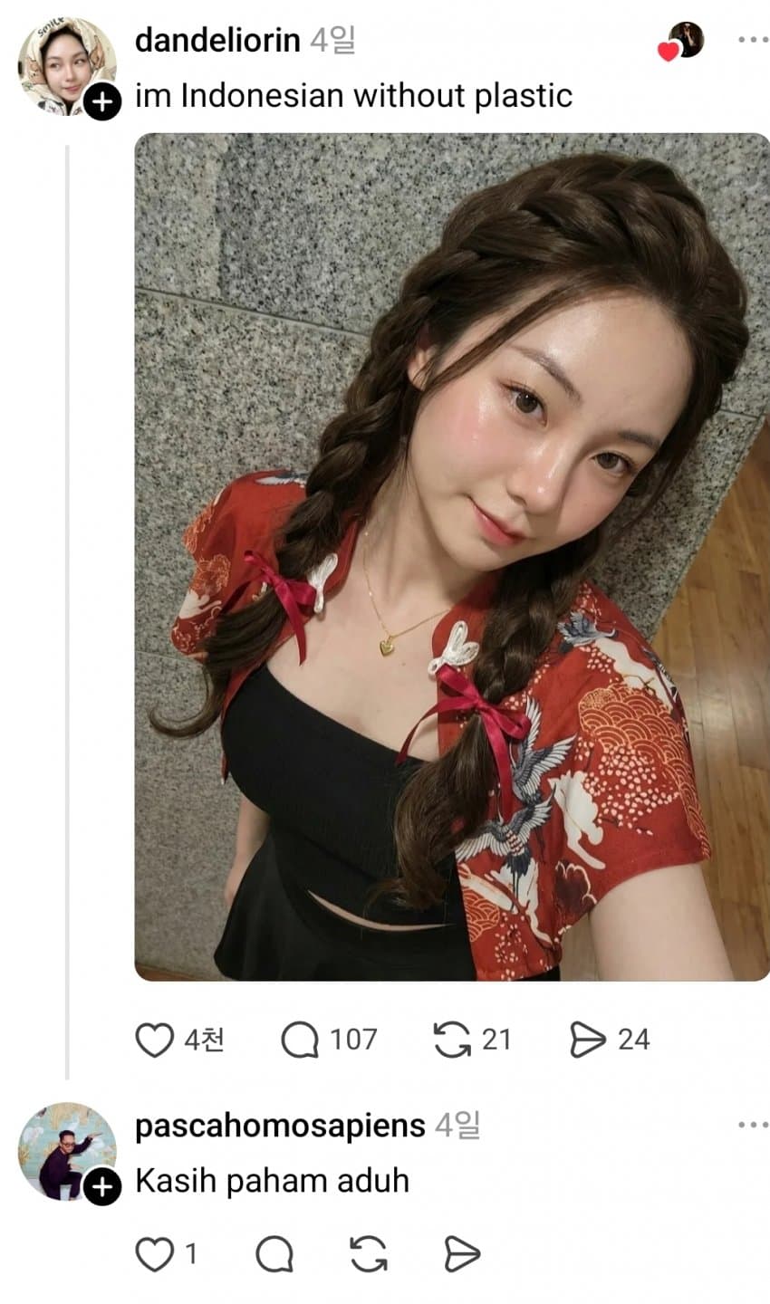 트페미들 인종차별 덕분에 스레드에 국결 포탈 열림