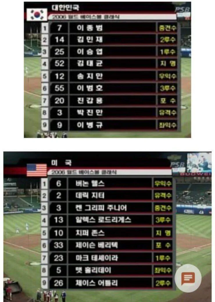 WBC 한국 역대 최고의 경기 