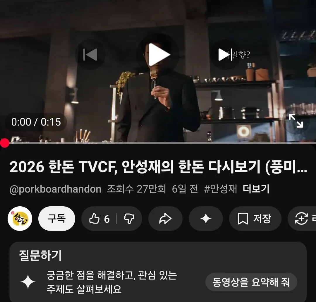 안성재가 홍보대사인 한돈 홍보영상 근황 