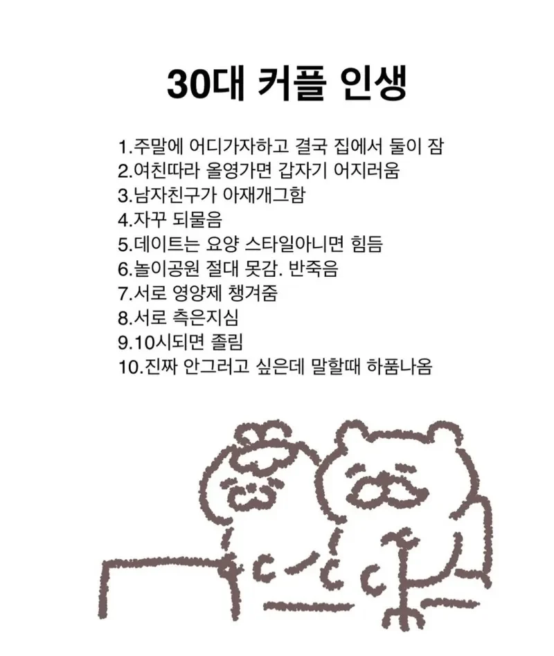 30대 커플 특징