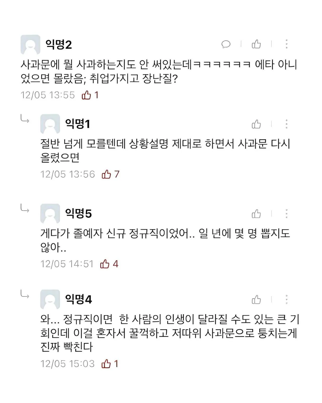 과 대표가 사과문 쓴 이유 