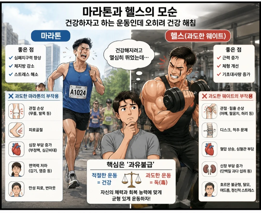 운동이 취미인 사람들의 모순점